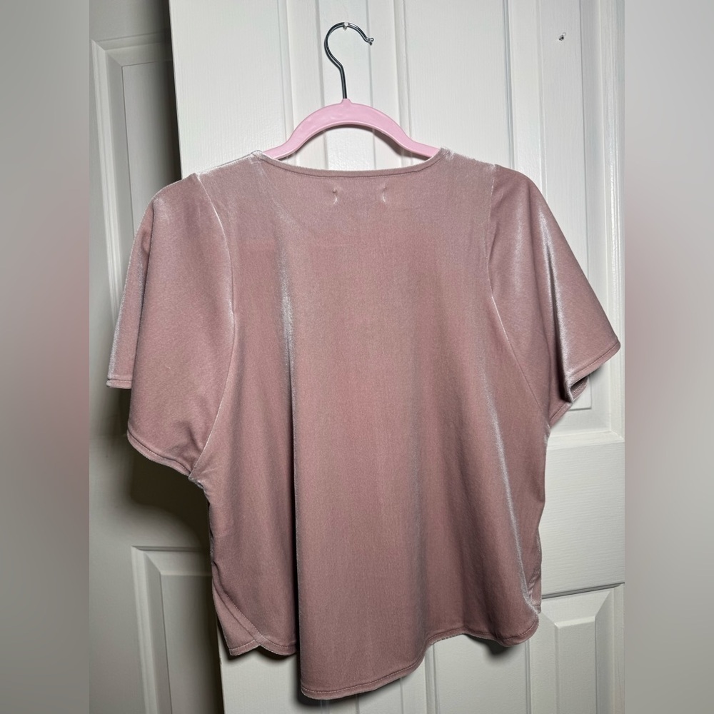 NWT Women’s Madewell Velvet Blouse Top in Wisteria Dove Size XS - Picture 3 of 6